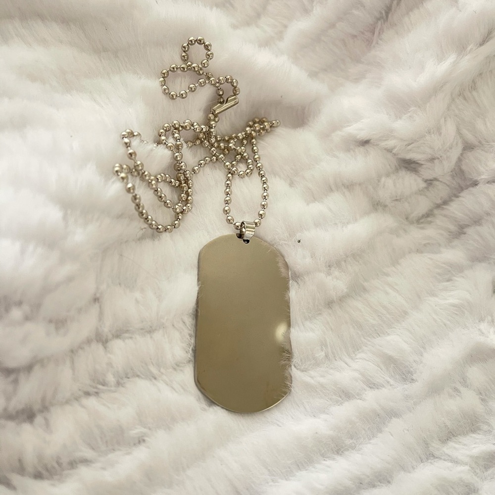 Braver, Stronger, Smarter Saying Dog Tag Necklace - Picture 2 of 13
